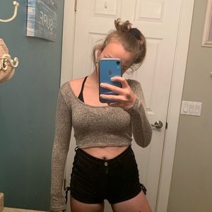 cropped forever 21 long sleeve